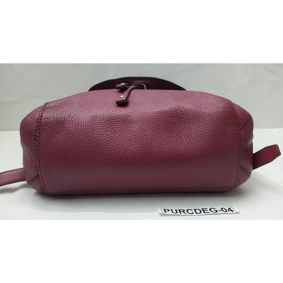 Michael Kors Burgundy Pebbled Leather Crystal Studded Drawstring Backpack main image 8